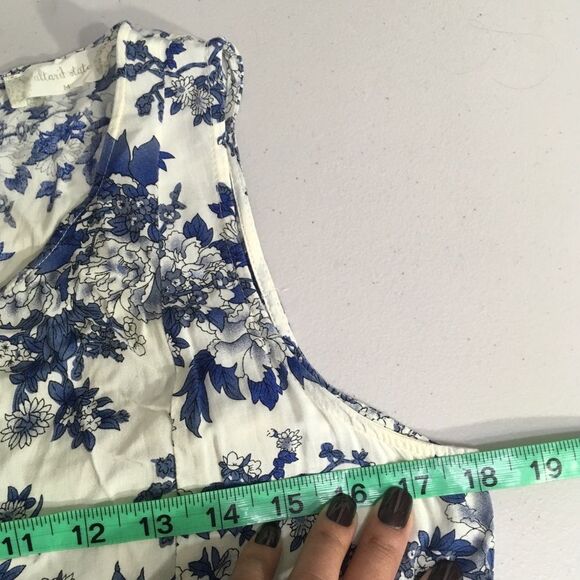 ALTAR’D‎ STATE FLORAL BOHO COTTAGECORE PRAIRIE SLEEVELESS HI LOW FLOWY DRESS M - Picture 7 of 10